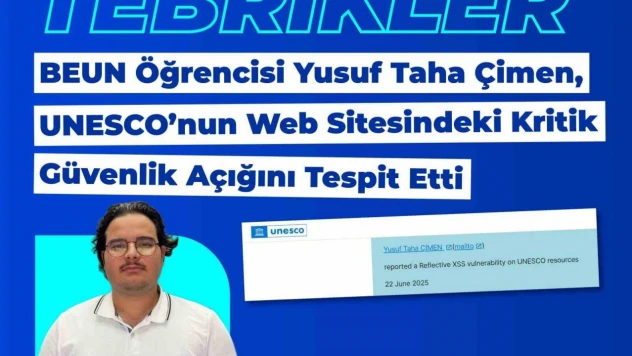 BEUN Öğrencisi UNESCO'nun Kritik Güvenlik Açığını Tespit Etti