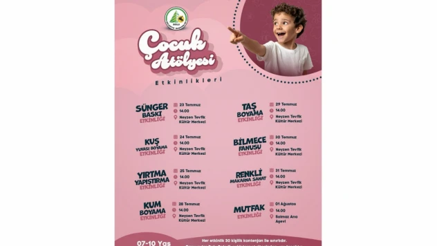 Bolu Belediyesi'nden Miniklere Yaz Tatilinde Renkli Atölyeler