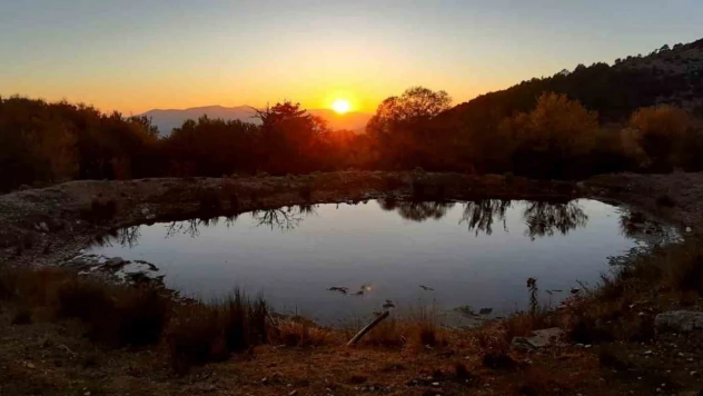 Bolu'da Yaylasında Gün Batımı Manzarası