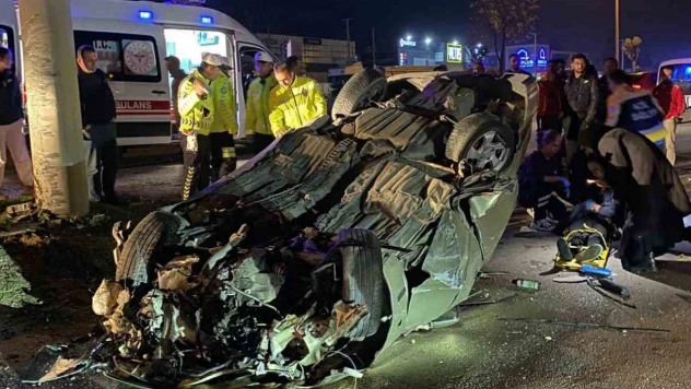 Otomobil Tepetaklak Oldu: 1 Yaralı