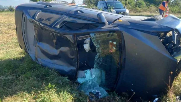 Bolu'da Otomobil Takla Attı