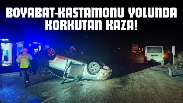 Boyabat-Kastamonu Yolunda Korkutan Kaza!
