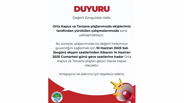 Bu Plajlar Cumartesi Gününe Kadar Kapalı Olacak