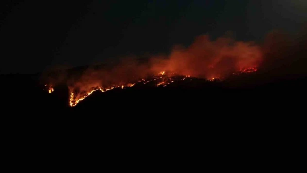 Çankırı'daki Orman Yangını Havadan Görüntülendi