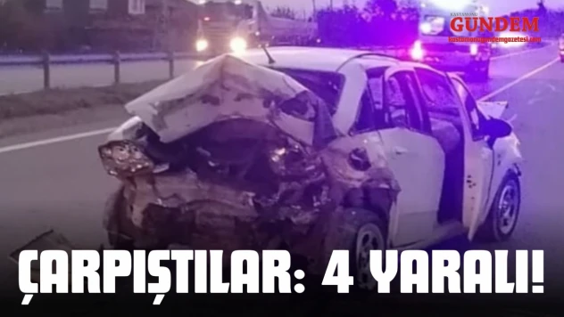 Çarpıştılar: 4 Yaralı!