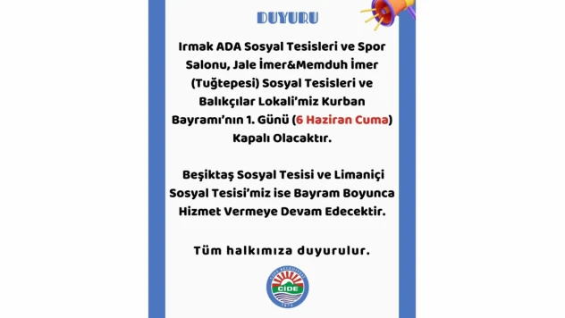 Cide Belediyesi'nden Duyuru