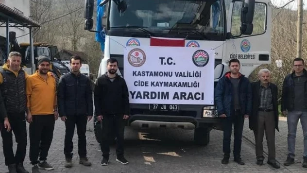Cide'den yakacak odun yardımı