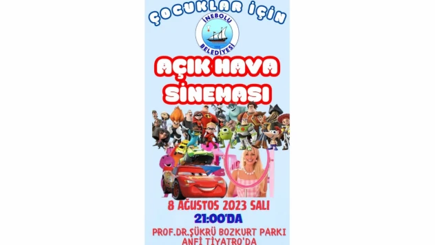 Çocuklar çizgi film gösterimiyle eğlenecek