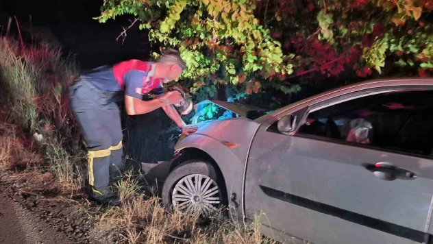 Çorum'da Kontrolden Çıkan Otomobil Ağaca Çarptı: 2 Yaralı