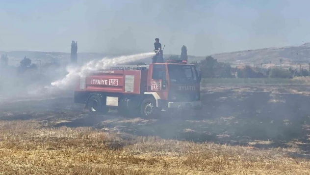 Çorum'da Tarlada Çıkan Anız Yangını Söndürüldü