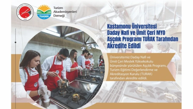 Daday MYO'da Aşçılık Programı Akredite Edildi