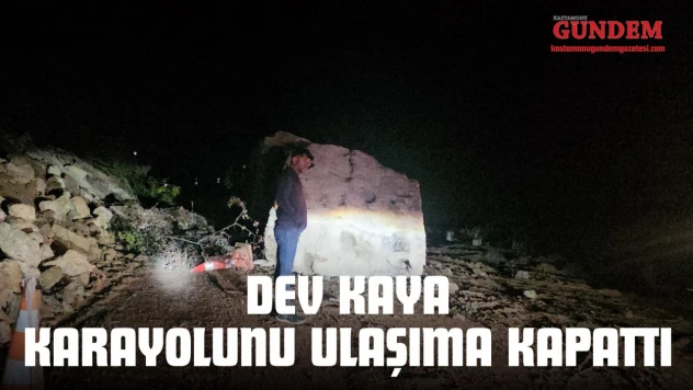 Dev Kaya Karayolunu Ulaşıma Kapattı
