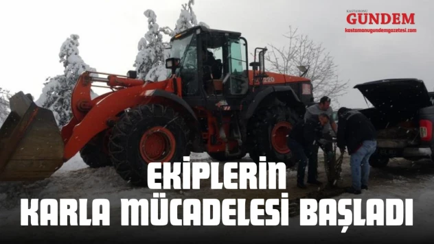Ekiplerin Karla Mücadelesi Başladı