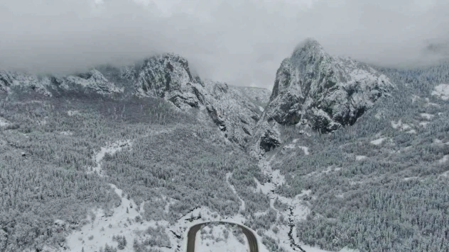 Ersizlerdere Tabiat Parkı'nda Kar Güzelliği