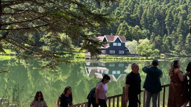 Bolu'daki Doğa Harikası Manzaraya Ziyaretçi Akını