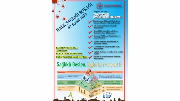 Halk Sağlığı Sokağı kurulacak