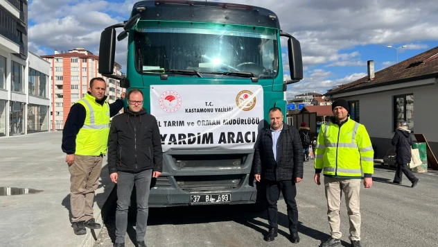 Hayvan yemi yardımı gönderildi
