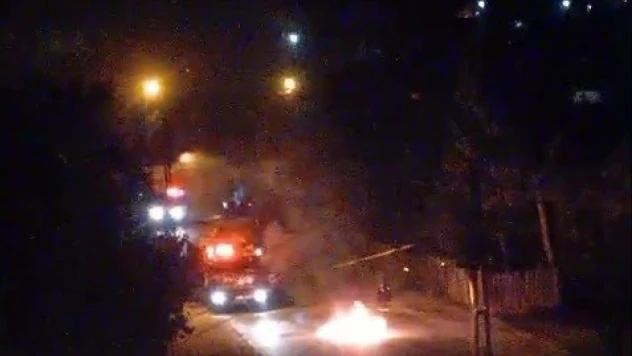 Husumetlisinin Motosikletini Yaktı