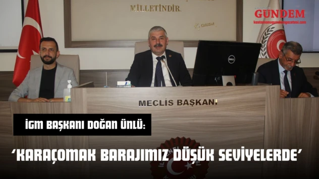İGM Başkanı Doğan Ünlü: 'Karaçomak Barajımız Düşük Seviyelerde'