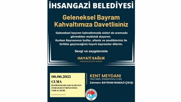 İhsangazi'de Geleneksel Bayram Kahvaltısı Yapılacak