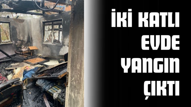 İki Katlı Evde Yangın Çıktı