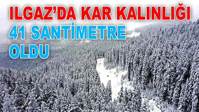 Ilgaz'da Kar Kalınlığı 41 Santimetre Oldu