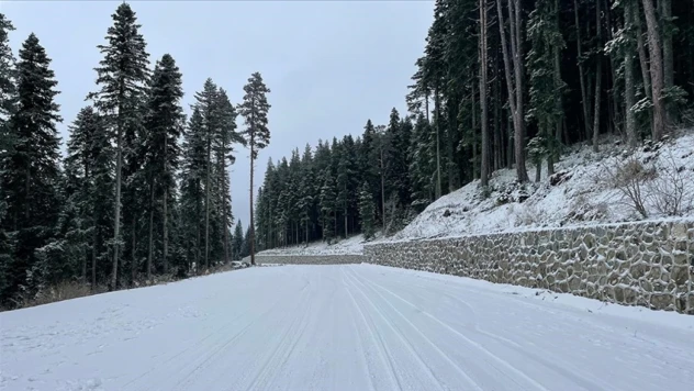 Ilgaz'da Kar Kalınlığı 5 Santimetreye Kadar Düştü