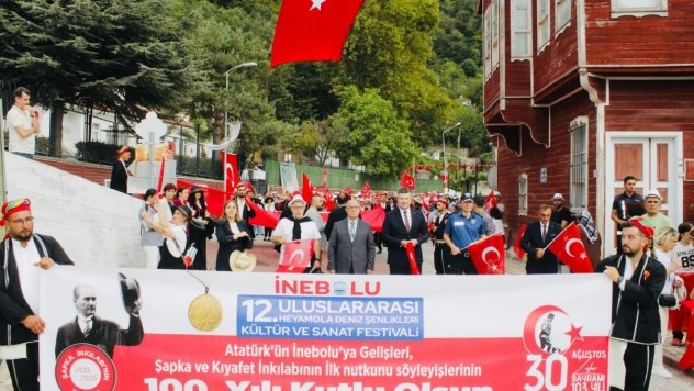 İnebolu'da 100. Yıl Coşkusu Yürüyüşle Devam Etti