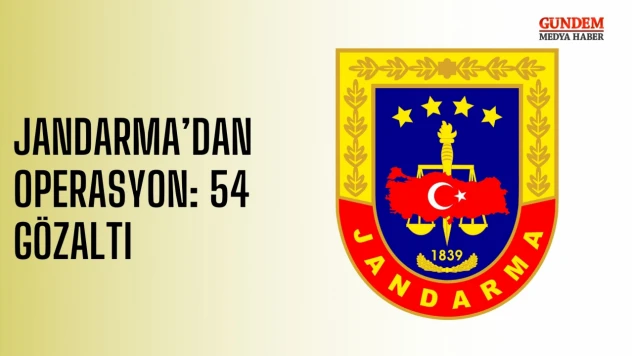 Jandarma'dan Operasyon: 54 gözaltı