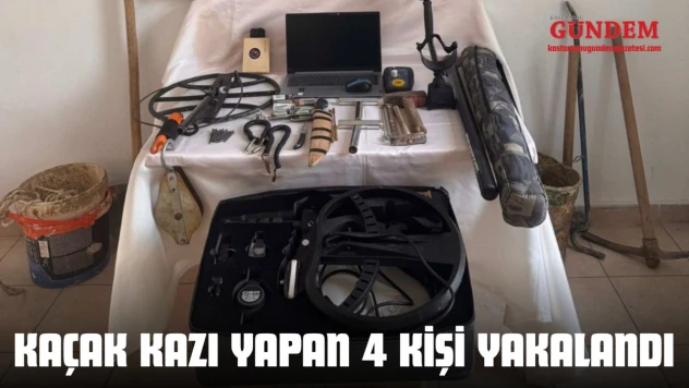 Kaçak Kazı Yapan 4 Kişi Yakalandı