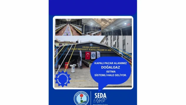 Kapalı Pazar Alanına Doğalgaz Isıtma Sistemi Kuruluyor