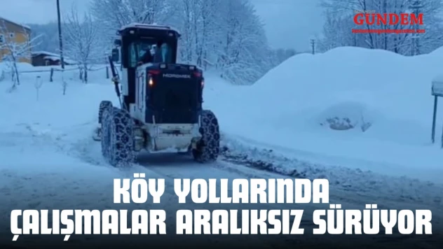 Kapanan Köy Yollarında Çalışmalar Aralıksız Sürüyor