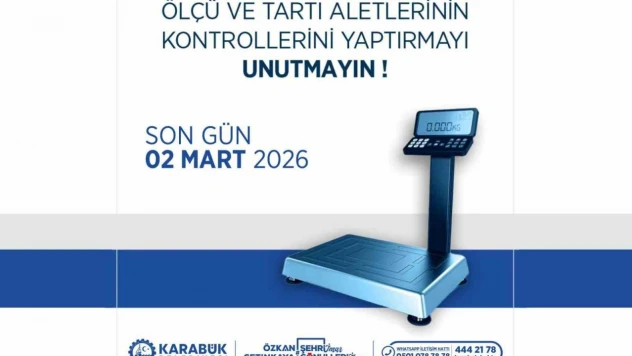 Karabük Belediyesi'nden Ölçü Ve Tartı Aletleri İçin Muayene Uyarısı