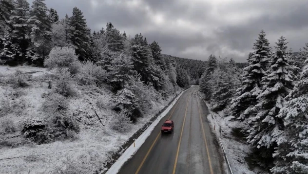 Karabük'te Kar Manzaraları Dronla Görüntülendi