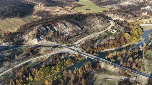 Yanan Ağaçlarla Sonbahar Renkleri Aynı Kadrajda Görüntülendi