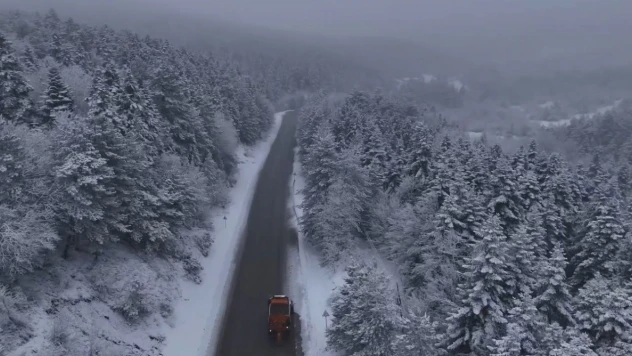 Karabük'ün Yüksek Kesimleri Yeniden Beyaza Büründü