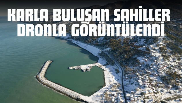 Karla Buluşan Sahiller Dronla Görüntülendi