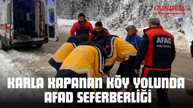 Karla Kapanan Köy Yolunda AFAD Seferberliği