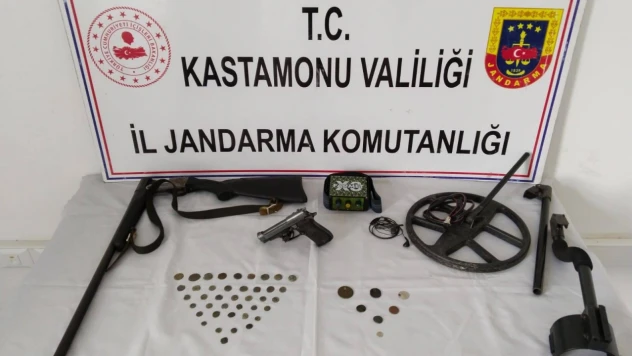 Kastamonu'da 47 adet sikke ele geçirildi