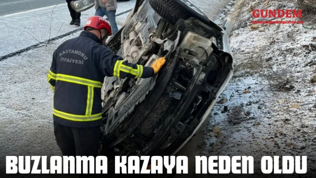 Kastamonu'da Buzlanma Kazaya Neden Oldu
