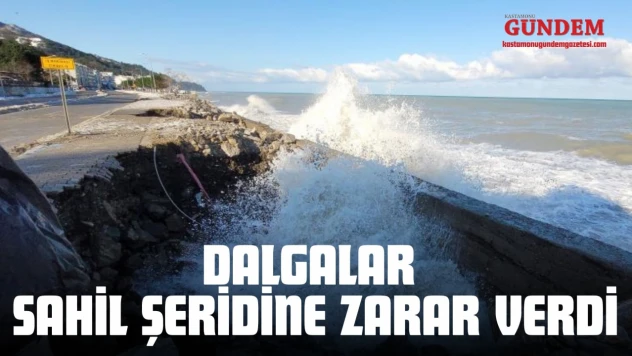 Kastamonu'da Dalgalar Sahil Şeridine Zarar Verdi