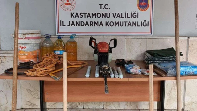 Kastamonu'da define avcılarına suçüstü baskın