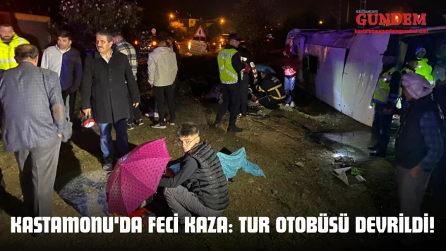 Kastamonu'da Feci Kaza: Tur Otobüsü Devrildi!