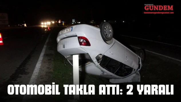 Kastamonu'da Otomobil Takla Attı: 2 Yaralı