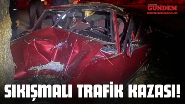 Kastamonu'da Sıkışmalı Trafik Kazası!