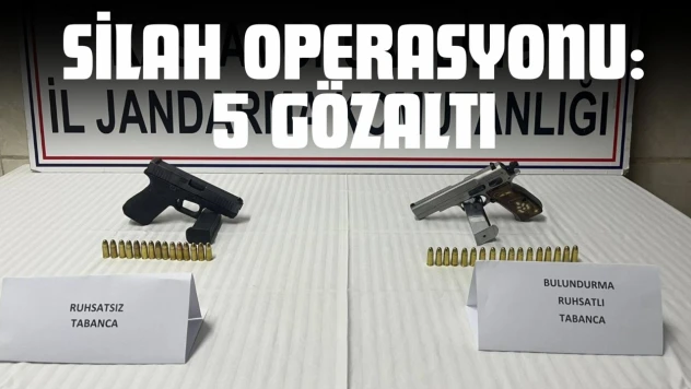 Kastamonu'da Silah Operasyonu: 5 Gözaltı