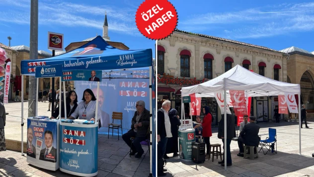 Kastamonu Nasrullah Meydanı'nda seçim hareketliliği