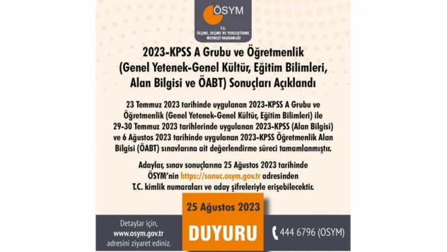KPSS sonuçları açıklandı