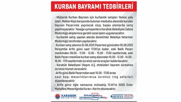 Kurban Satış Noktası Ve Ücretsiz Servis Duyurusu