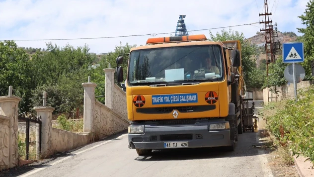 Küre'de Yol Çizgi Çalışmaları Tamamlandı